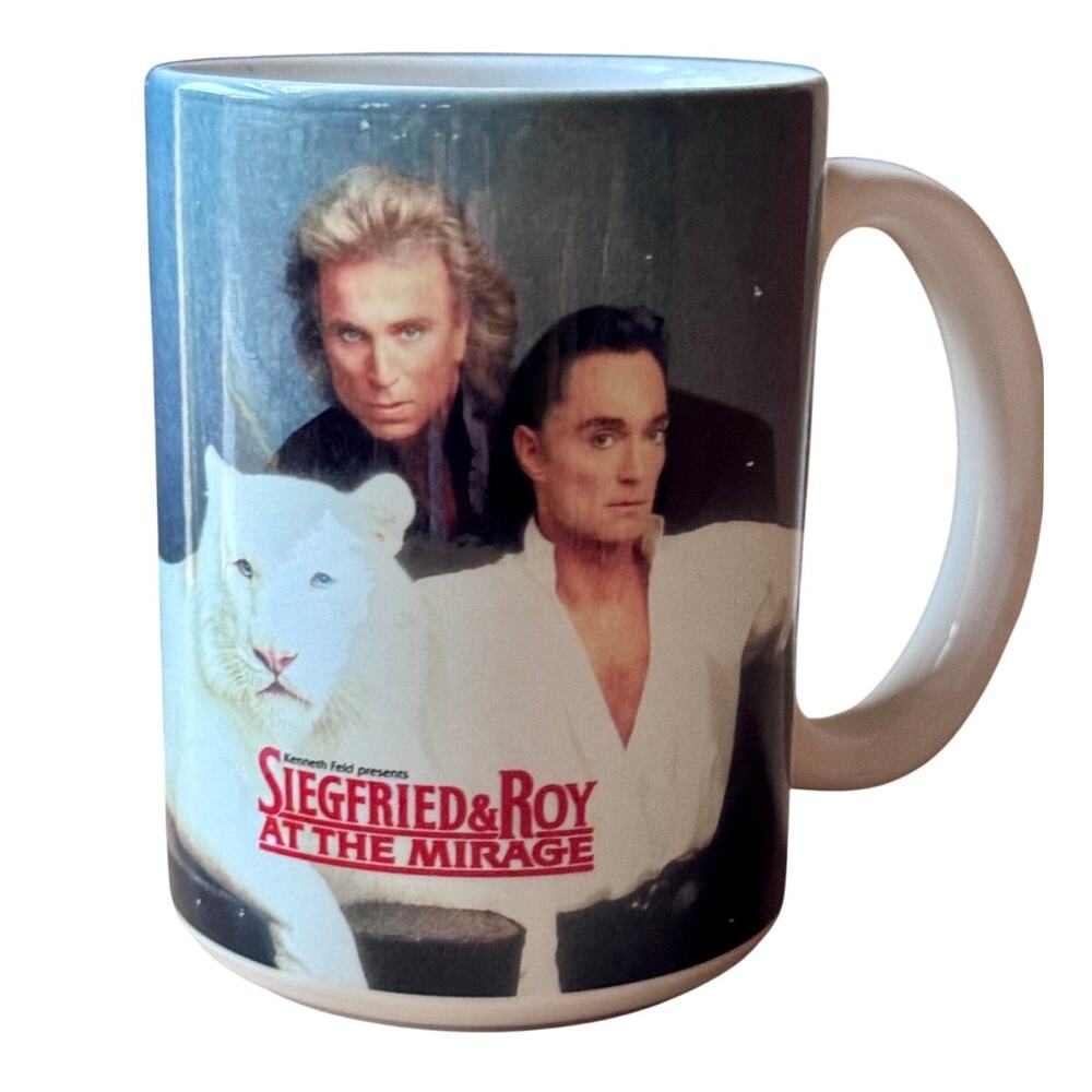 Siegfried & Roy At The Mirage Souvenir Coffee Mug 4.5”